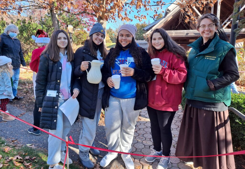 Sister Mary Rose with volunteers
